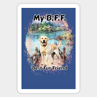Dog - BFF Golden Labrador Magnet